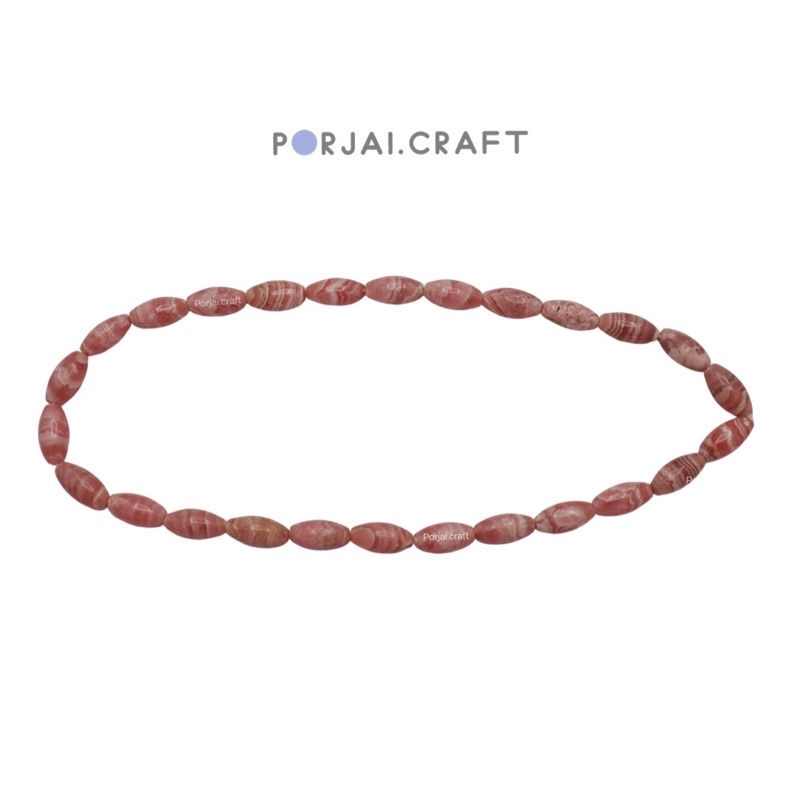 Rhodochrosite oval beads ลูกปัดโรโดโคไซต์ 16mm