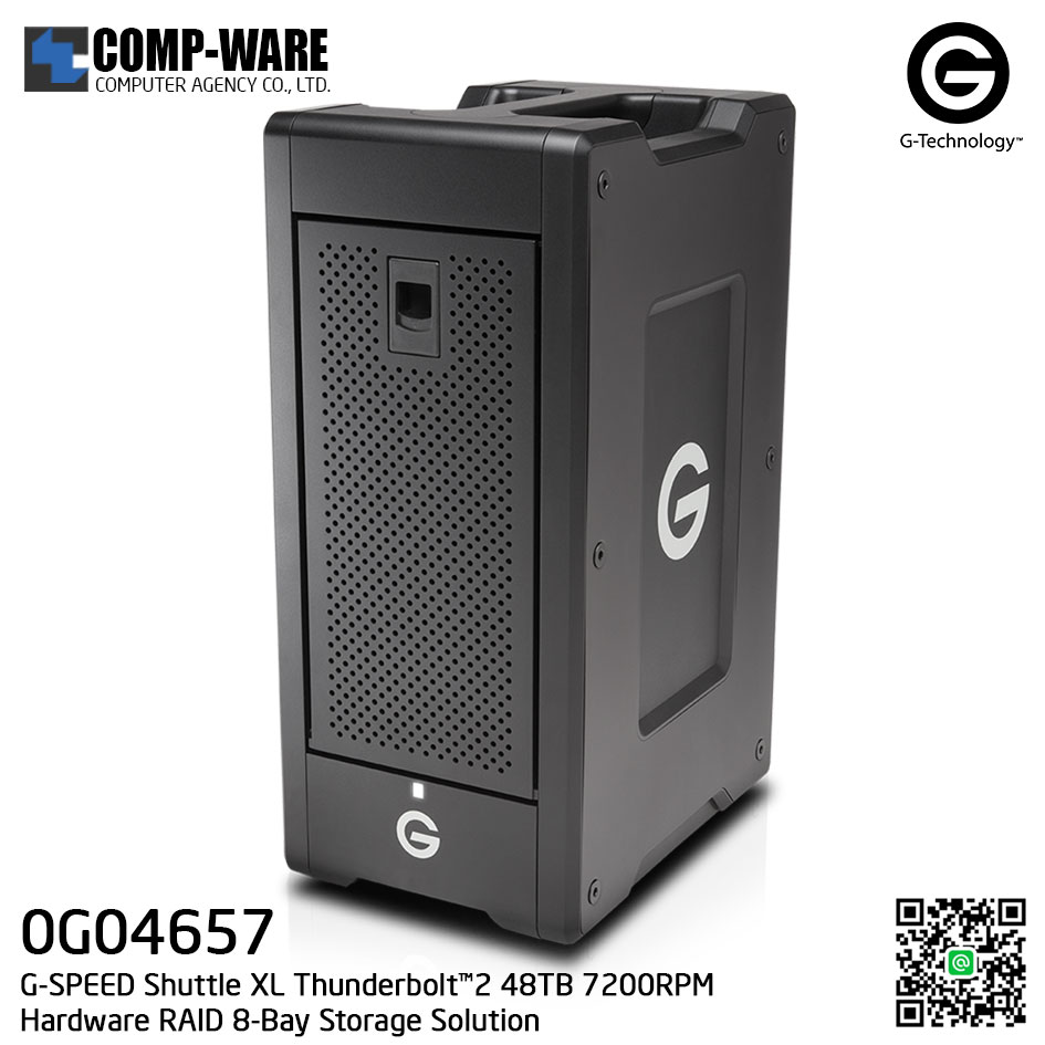 G-Technology G-SPEED Shuttle XL Thunderbolt™2 48TB 7200RPM Hardware RAID 8-Bay Storage Solution - 0G04657