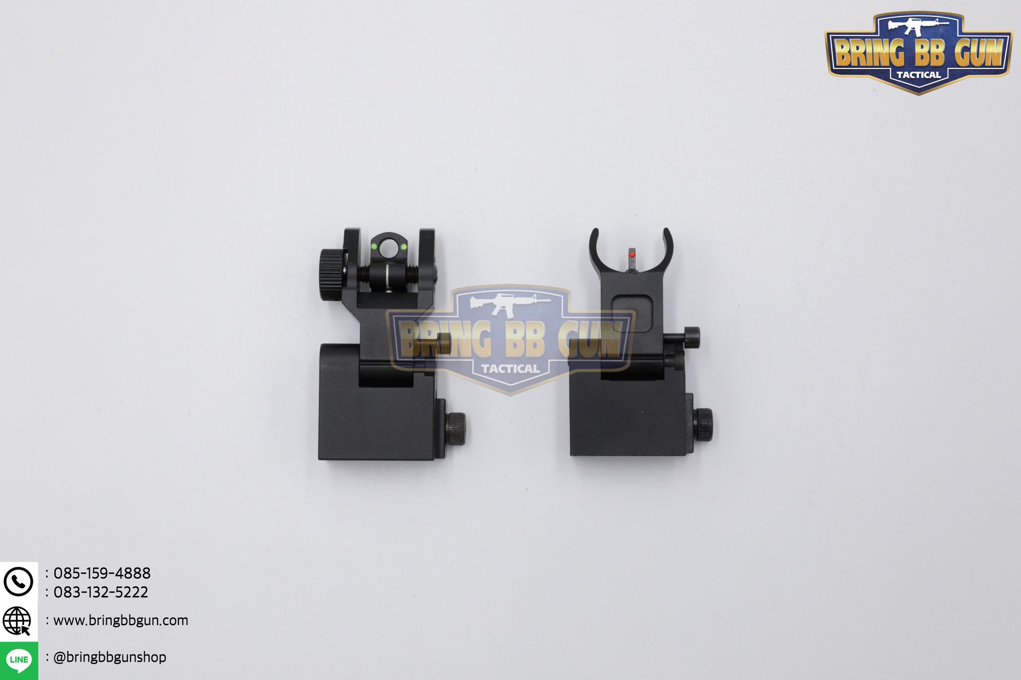 ศูนย์หน้า-หลังพับได้แบบโลหะ รุ่น ศูนย์เล็งเรืองแสง