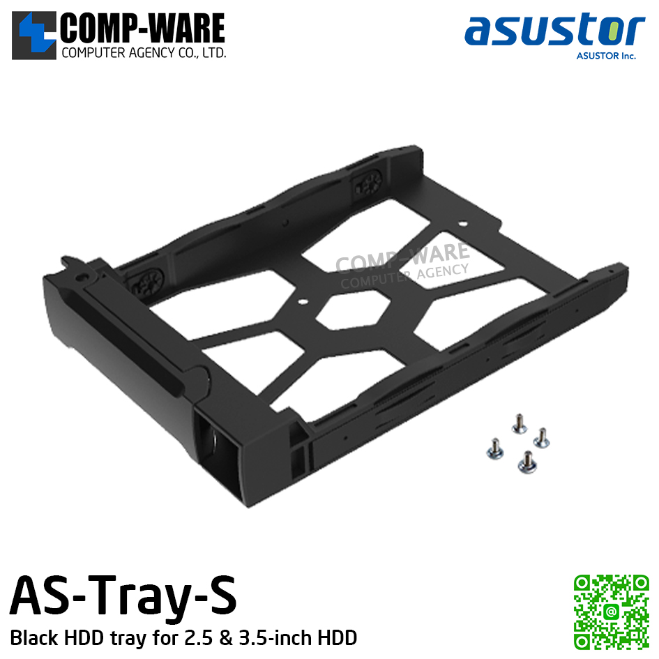 Asustor AS-Tray-S, Black HDD tray for 2.5 & 3.5-inch HDD - No Warranty