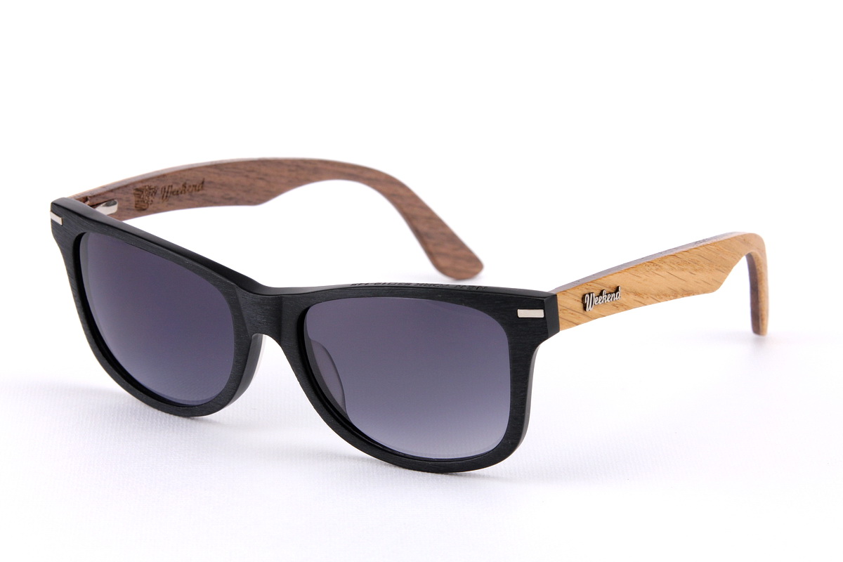 แว่นกันแดดขาไม้ Weekend Duet Collection New York Matte Black (Light)