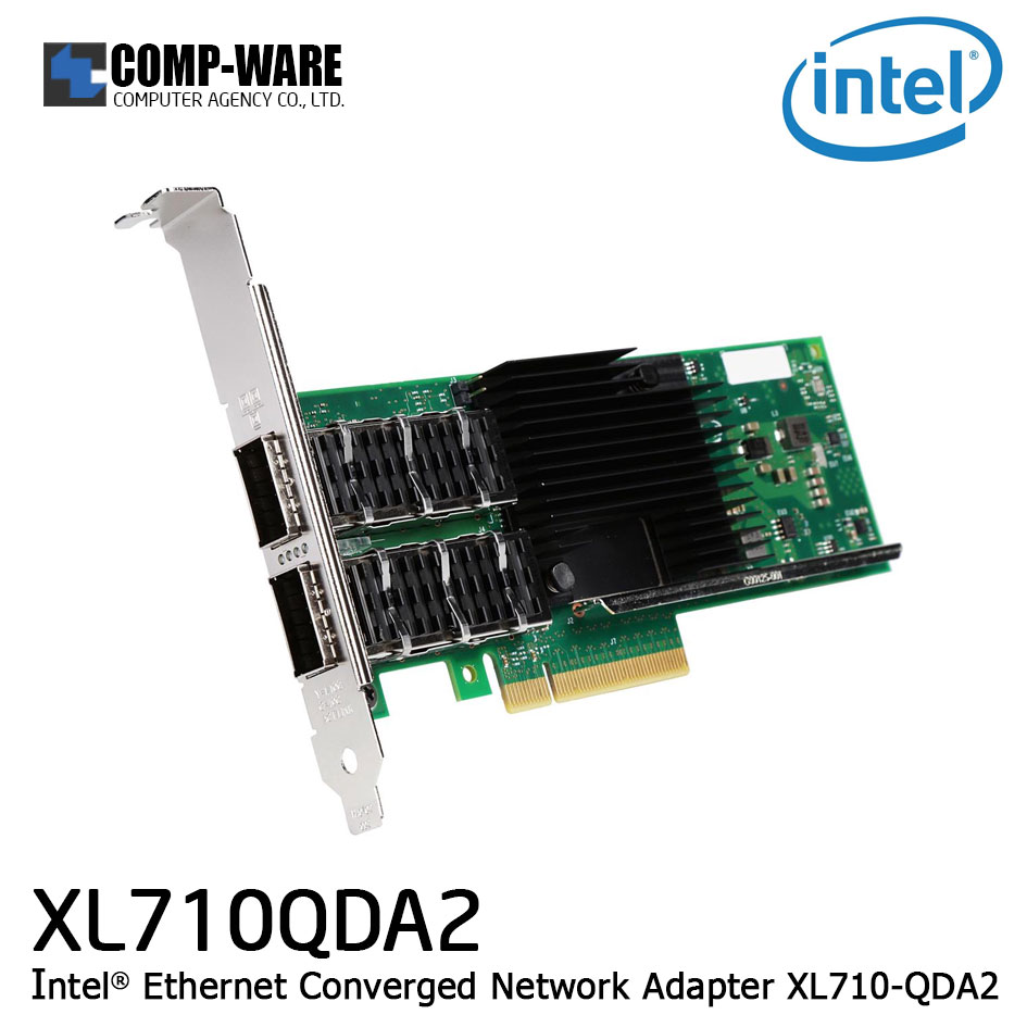 5 x Intel Ethernet Converged Network Adapter XL710-QDA2 (2-Port) QSFP+DAC Connector XL710QDA2BLK รับประกัน 3ปี แบบBLK // สั่งซื้อขั้นต่ำ 5 unit