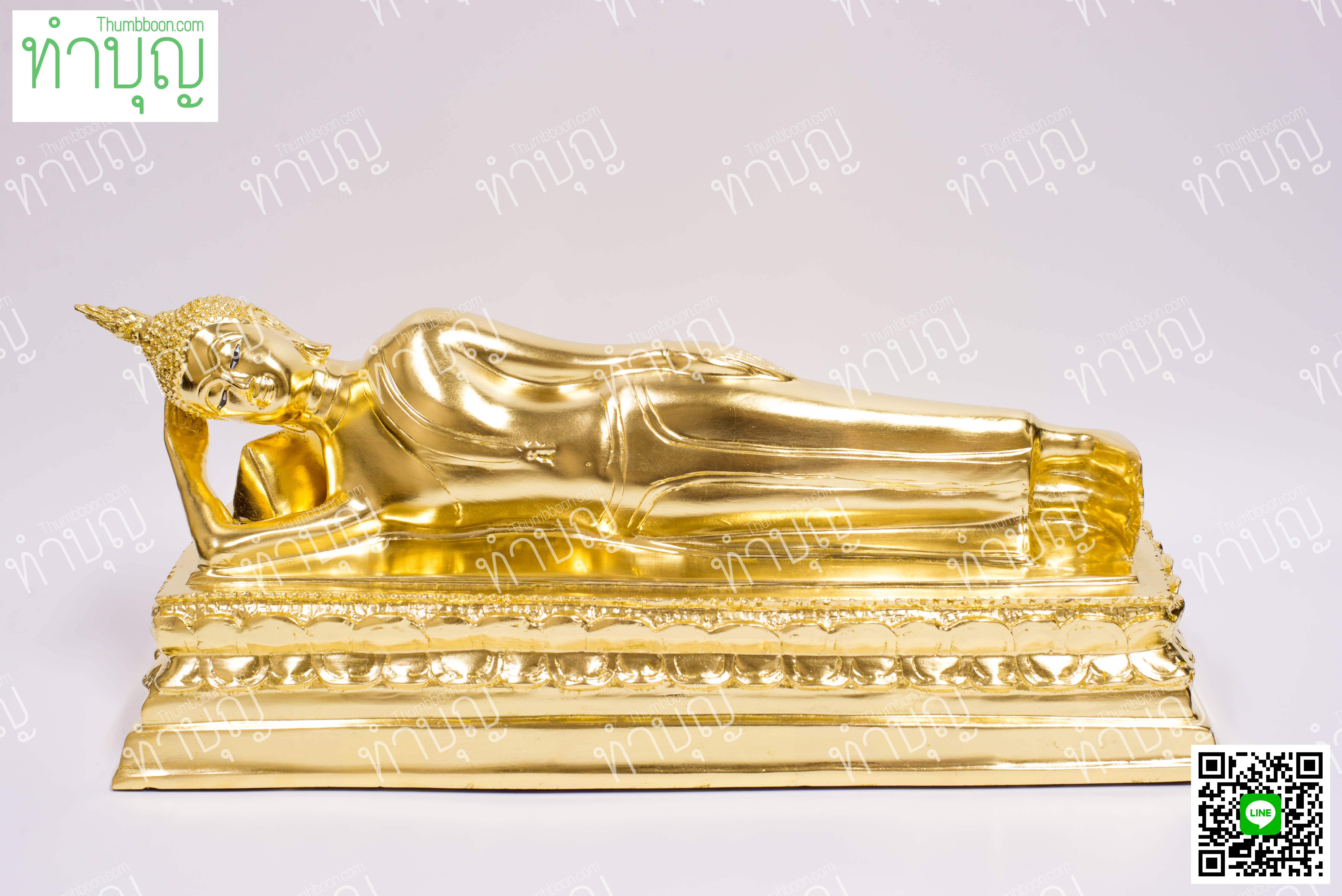 พระประจำวันอังคาร(ปางไสยาสน์) 9" ปิดทอง