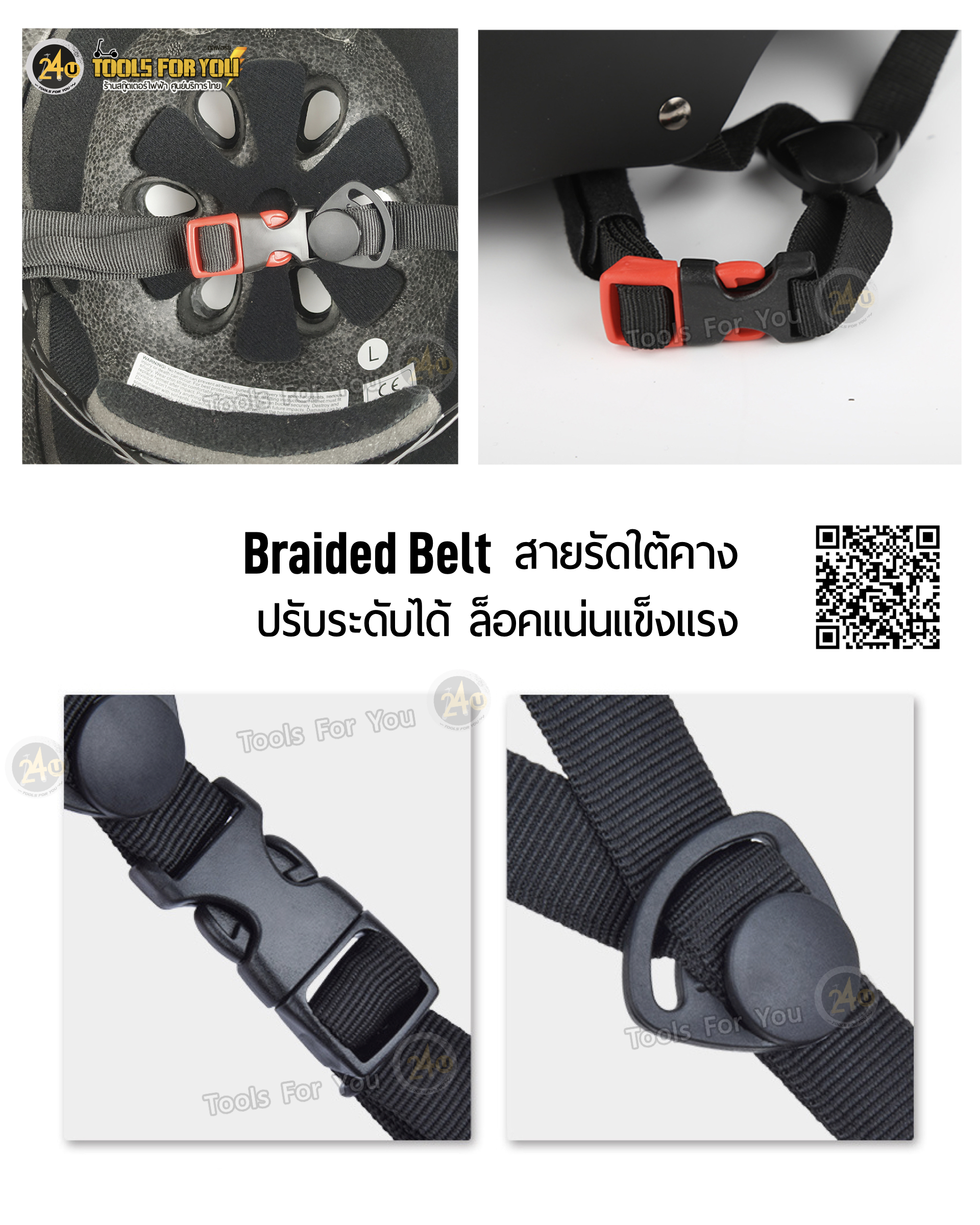 หมวกนิรภัย อุปกรณ์ป้องกันกีฬา หมวกกันน็อค กันกระแทก สกูตเตอร์ จักรยาน สเก็ตบอร์ด เด็ก ผู้ใหญ่ สีดำ by 24you (HS01)