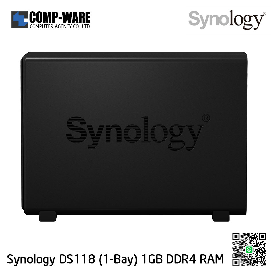 Synology DiskStation (1-Bay) DS118 (1GB DDR4 RAM) Realtek Quad-Core, No HDD