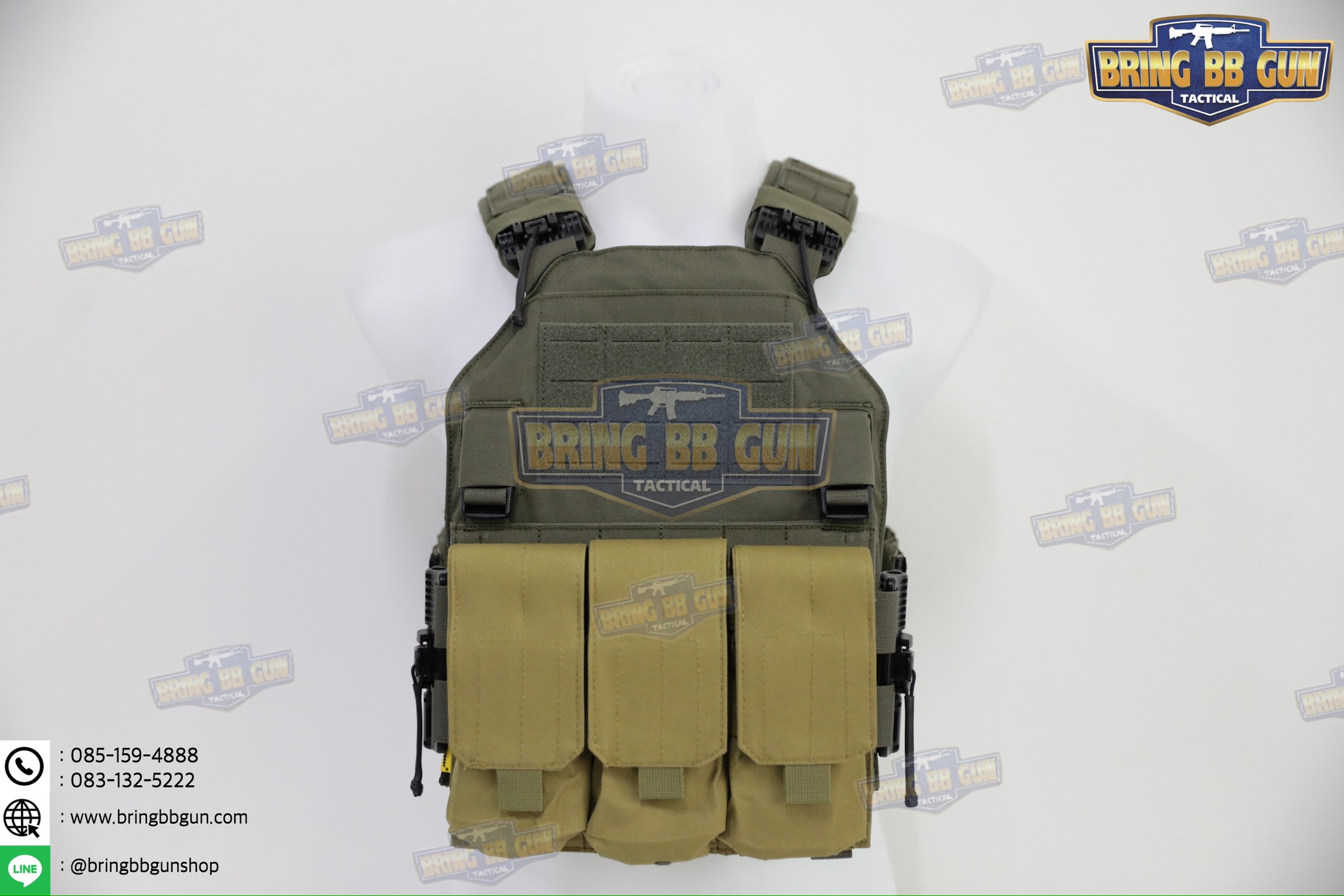 เพ้าแม็กกาซีนปืนยาวมีฝาปิด (แบบผ้า) รุ่น 3ช่อง