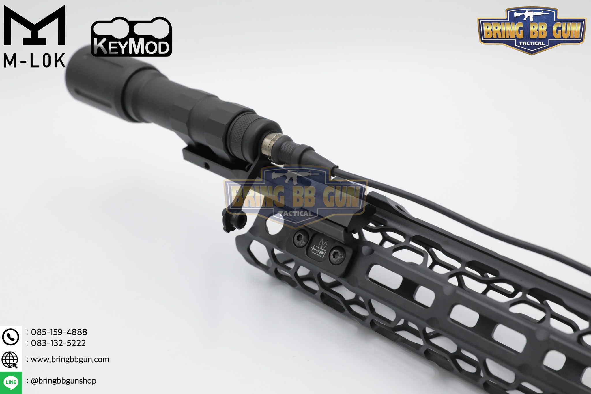 ขาจับไฟฉาย Thorntail แบบจับราง M-Lok,Keymod (ขาจับไฟฉายเอียง 45 องศา)