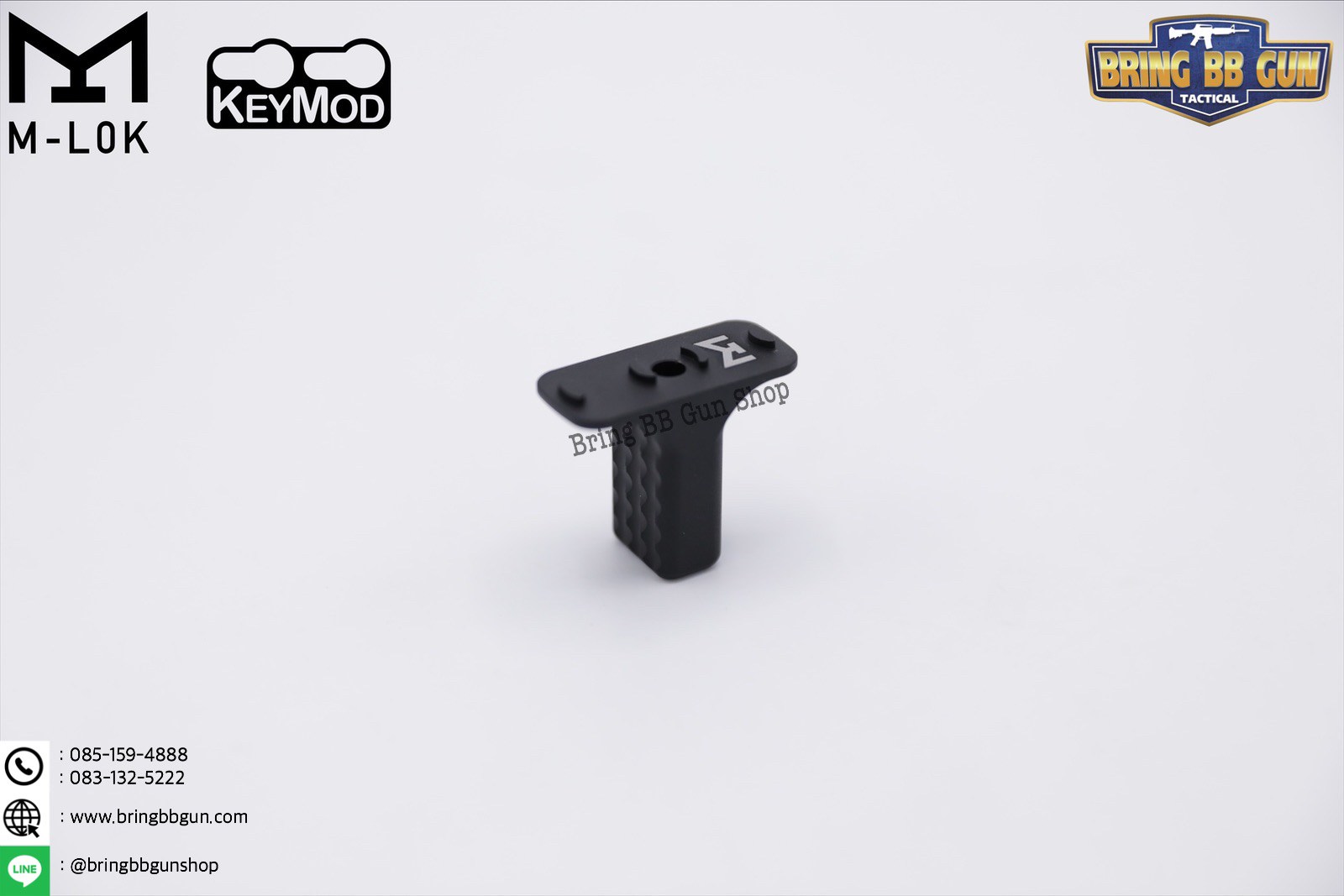 กริ๊ปมือหน้า (Angled Foregrip) ยี่ห้อ Impact Weapons Components M-Lok/Keymod Barrier Hand Stop (ใช้ได้กับชุดหน้าระบบราง M-Lock และ Keymod)