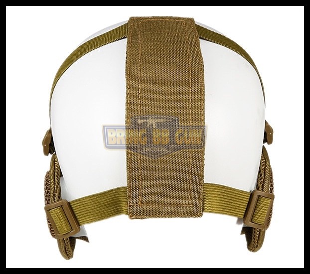 หน้ากากตะแกรงครึ่งหน้า รุ่นแก้มผ้ามีที่ปิดหู