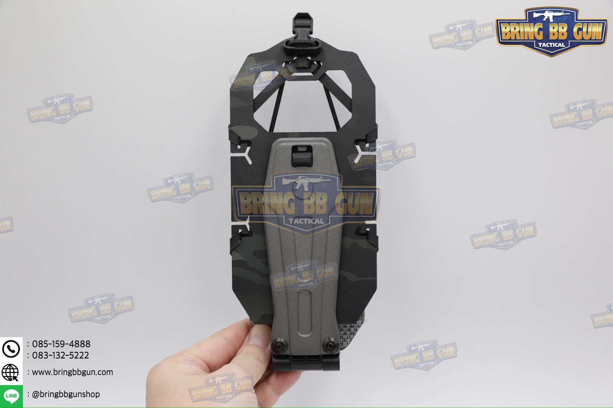 Tactical Rotating Phone Holder เคสโทรศัพท์ติดเสื้อเวส แบบปรับองศาได้ (Folded Navigation Board) (Tactical MOLLE Phone Holder) (Navboard Fliplite Chest Smartphone Mount)