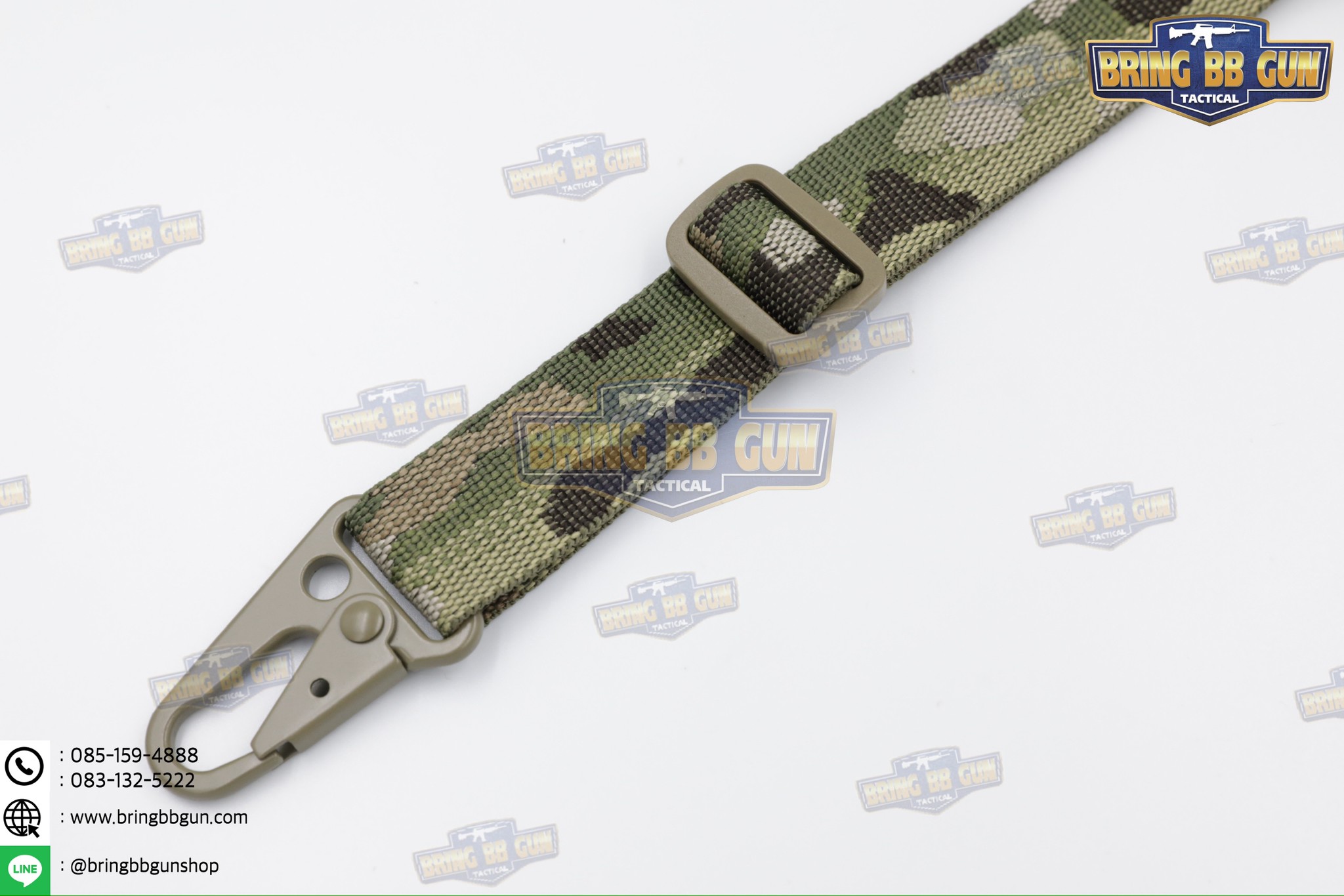 สายสะพายปืน ทรง Ferro (สายสะพายปืนยุทธวิธี 2 จุด) (Padded Sling) (The Slingster) (Adjustable dual point tactical function rope)