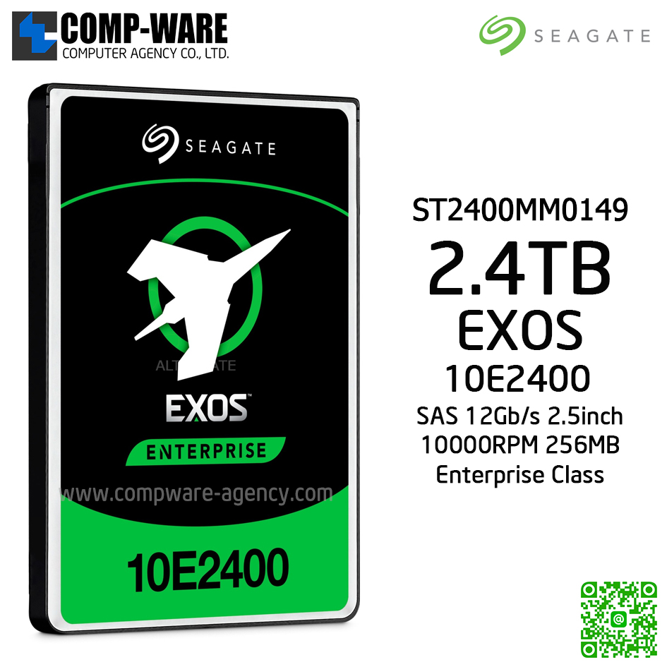 Seagate Exos 10E2400 2.4TB 10000RPM 256MB SAS 12Gb/s 512E/4KN SED-FIPS 2.5-Inch Enterprise Class Internal Drive ST2400MM0149