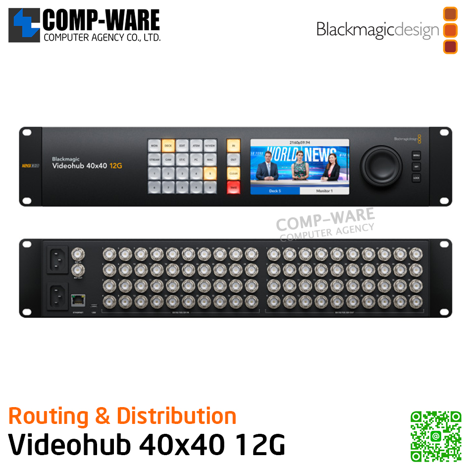 Blackmagic Videohub 40x40 12G - รับประกัน 1 ปี