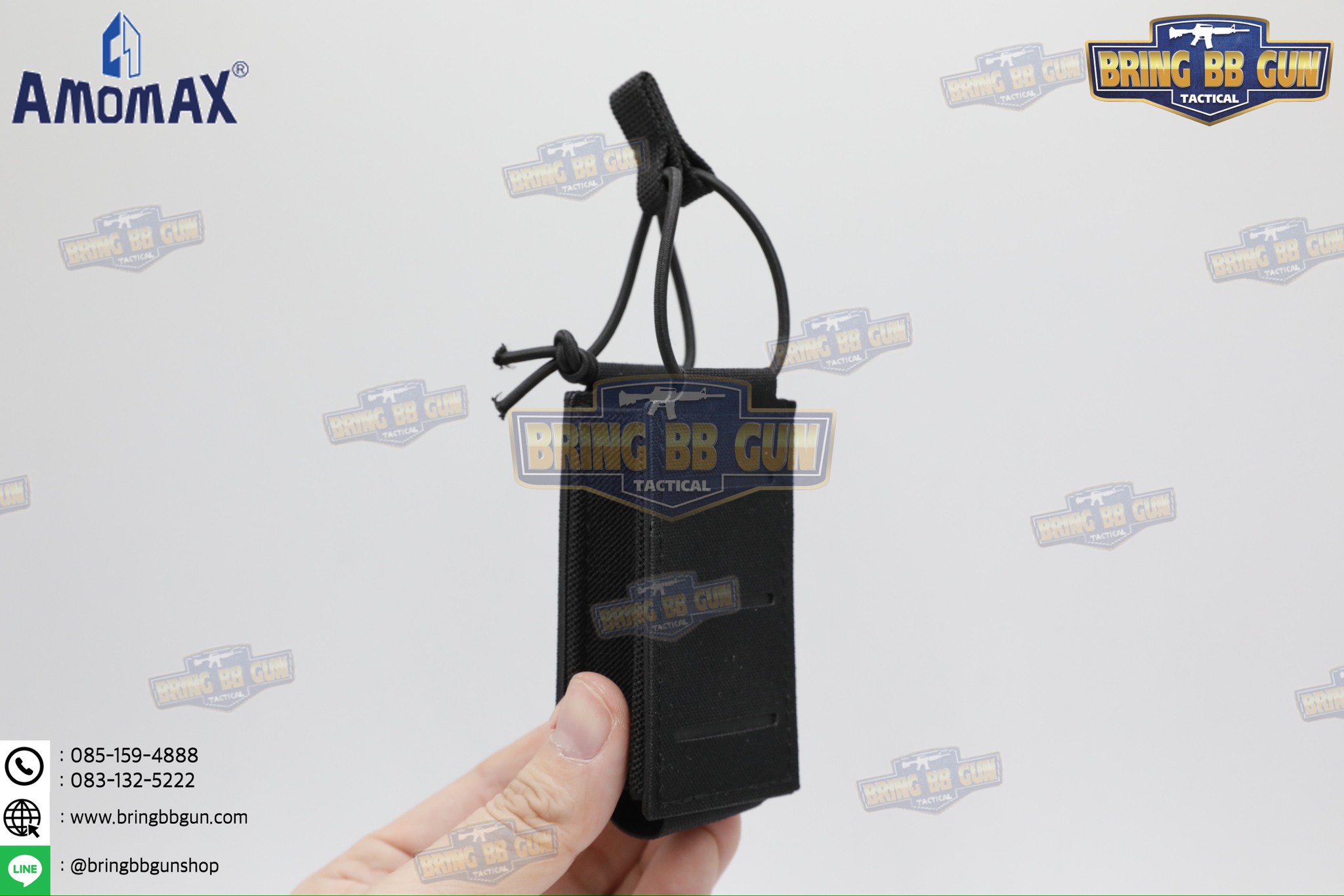 เพ้าแม็กกาซีนเดี่ยว ยี่ห้อ Amomax รุ่น ปืนสั้น (Fabric Magazine Pouch)