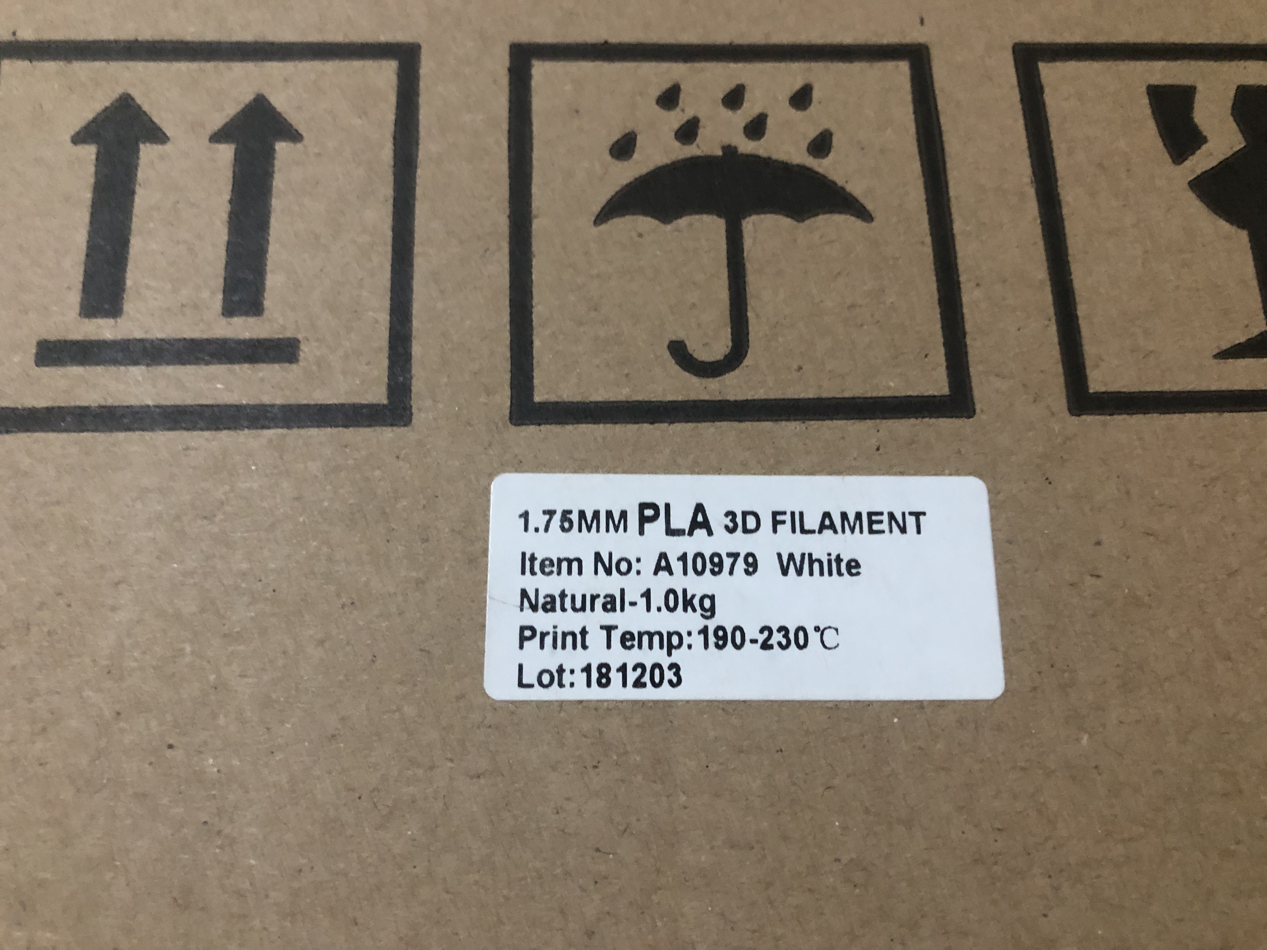 PLA filament สีขาว dia. 1.75 mm 1kg