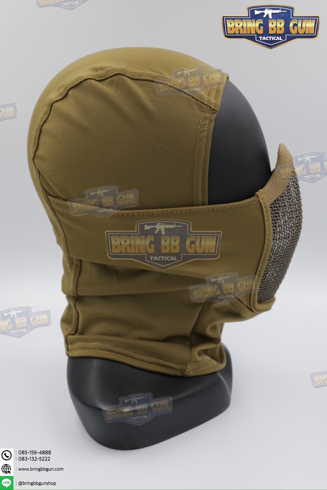 โม่ง+ตระแกรงเหล็กกันปาก (Tactical Headgear)