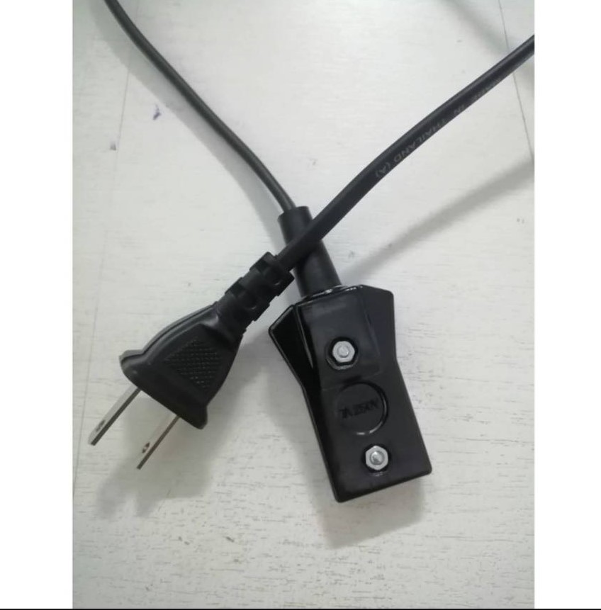 0000051 สาย เสียบไฟ AC หม้อไฟฟ้า หม้อหุงข้าว 10A 250V (สีดำ)