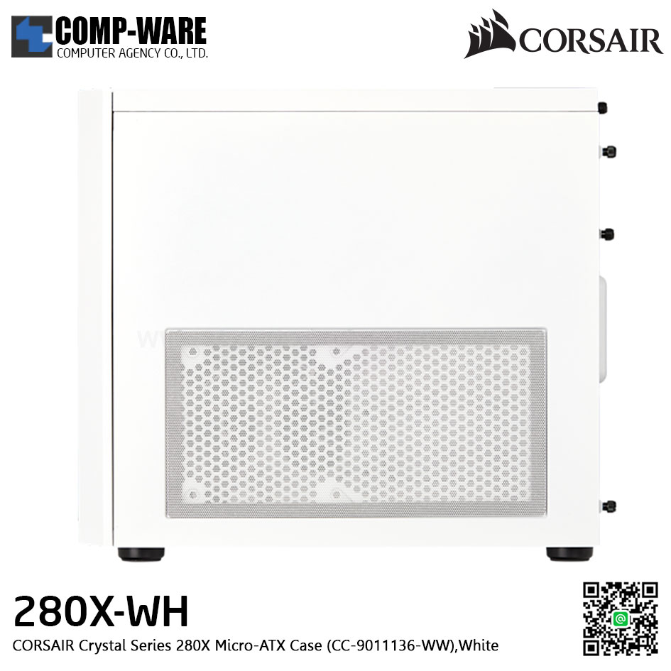 Corsair Crystal Series 280X Micro-tower Chassis , No Power - CC-9011136-WW