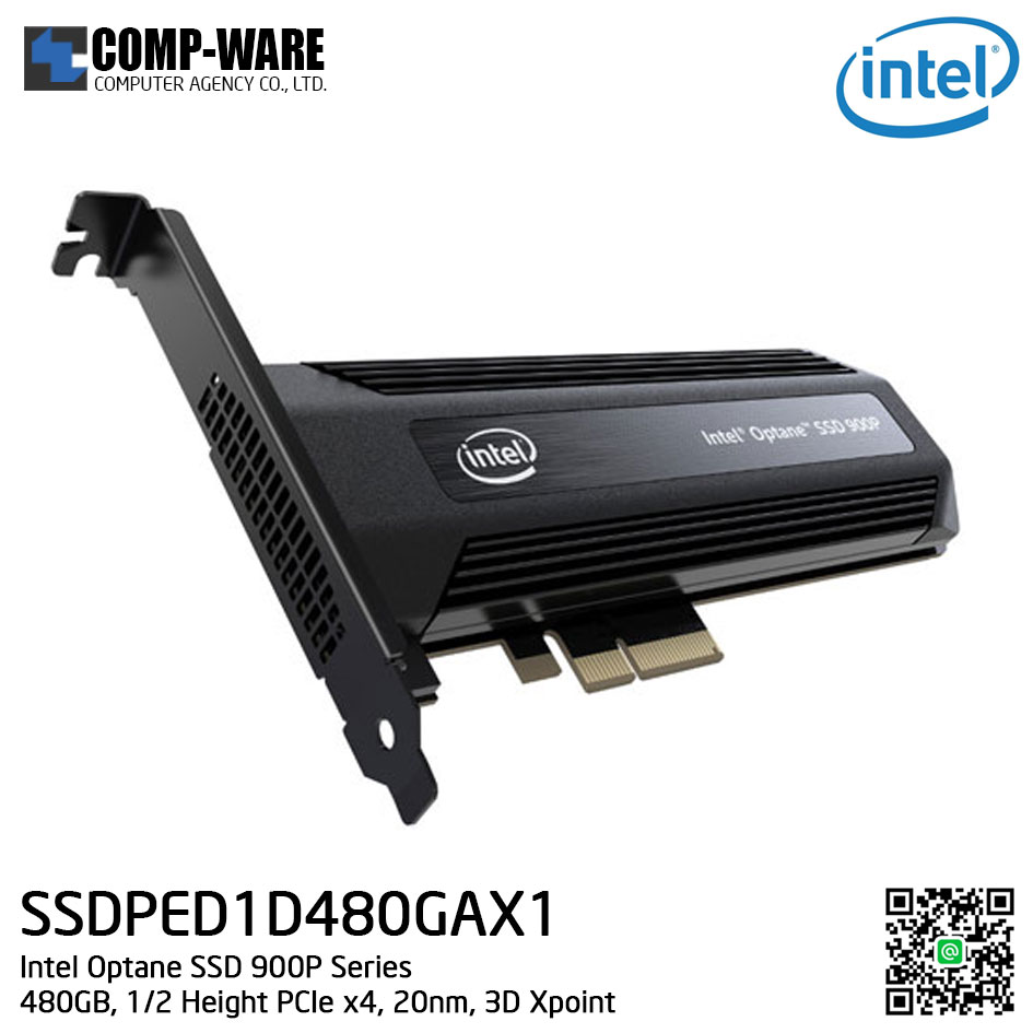 Intel Optane™ SSD 900P Series (480GB, 1/2 Height PCIe x4, 20nm, 3D XPoint™) - SSDPED1D480GAX1