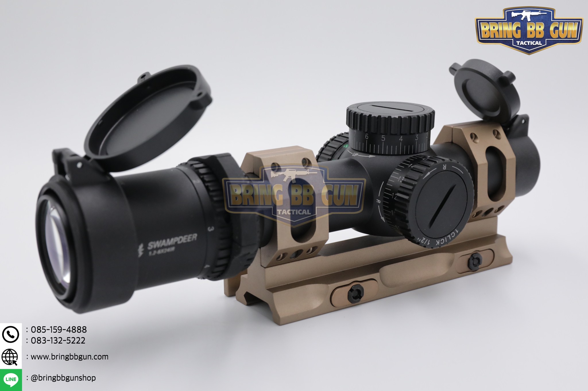 ขาจับกล้องคู่แบบปลดไว (ไซค์เล็ก) Scope AR Recon QD Mount ขาจับกล้องขนาดวง 25 และ 30mm. รุ่นปลดไว จับราง 20 mm.