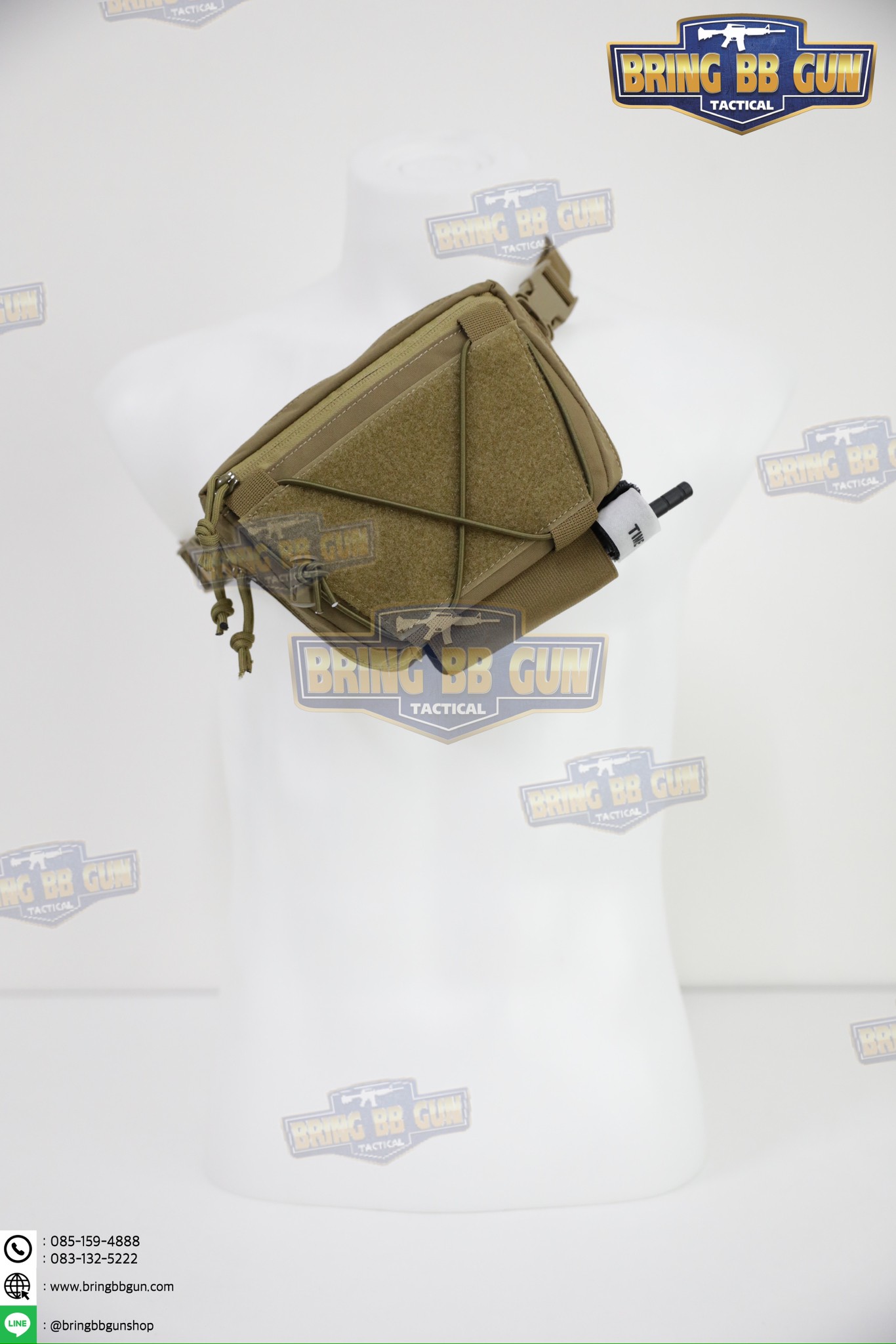 กระเป๋าจิงโจ้ติดเสื้อเวสแบบปลดไว ทรงสามเหลี่ยม (Tactical Drop Pouch) (Tactical Action Pouch)