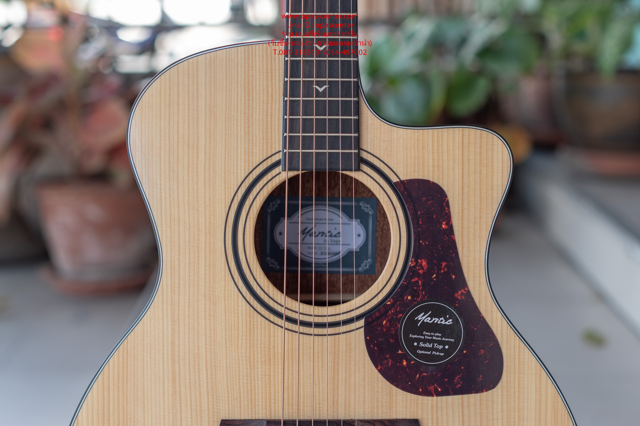 กีต้าร์โปร่งเว้า Mantic GT-10GC 41 นิ้ว ทรง Grand Auditorium Cutaway ไม้ท็อปโซลิด ของใหม่