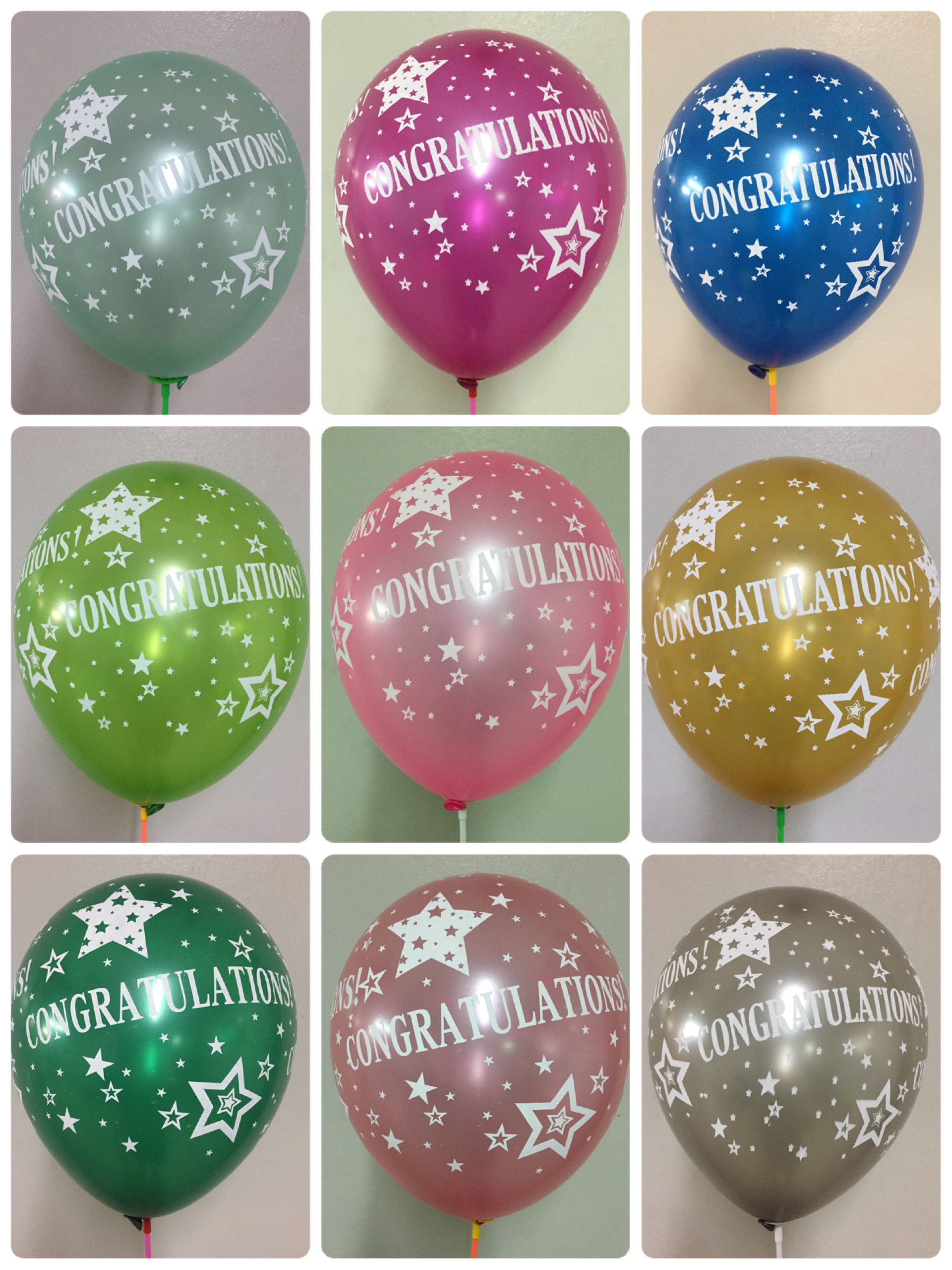 ลูกโป่งcongratulations มุก 12 นิ้ว - 50 ใบต่อแพ็ค