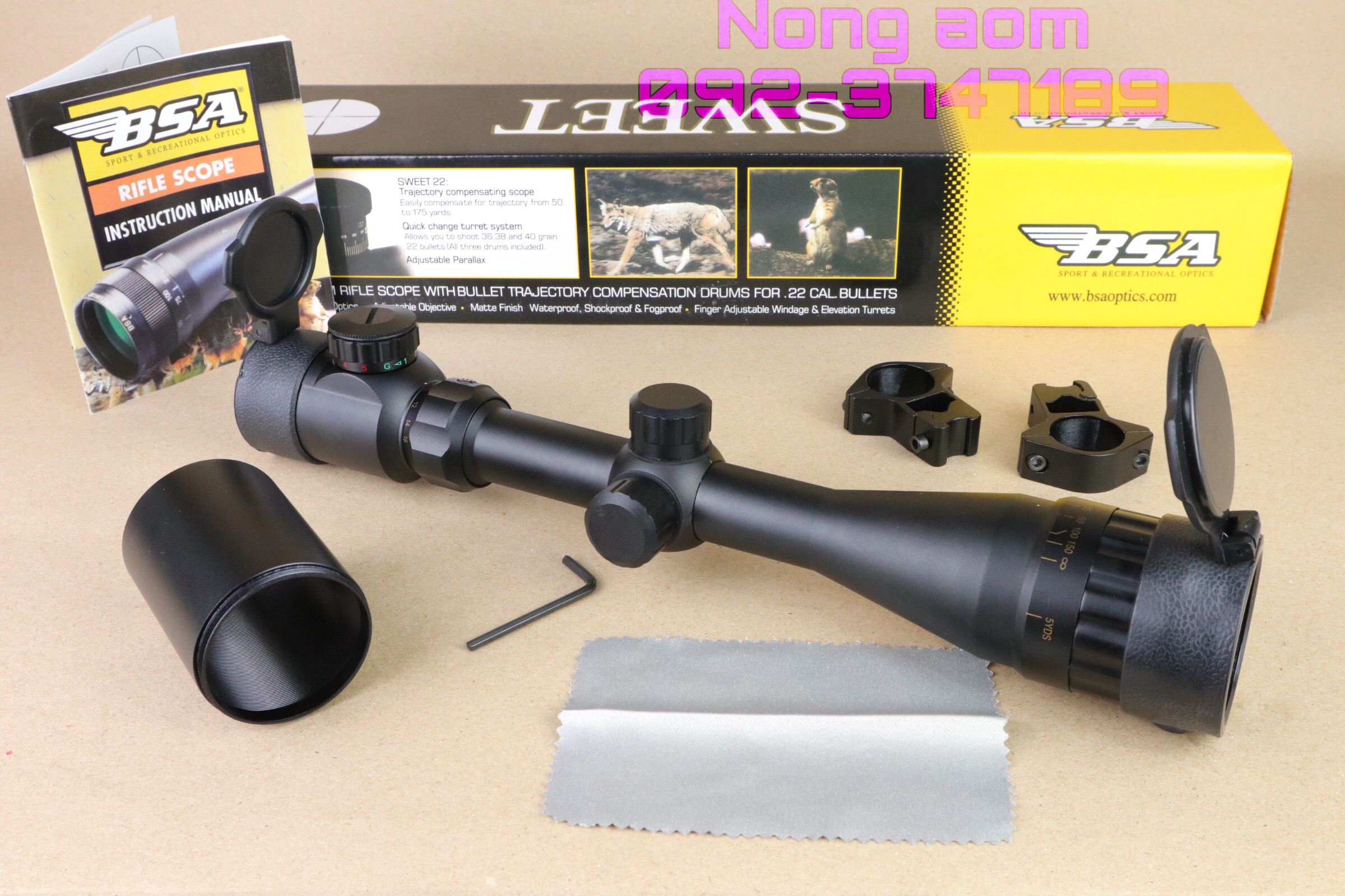 กล้องตืดปืน BSA 4-16x44AOEYS (ปรับใน)