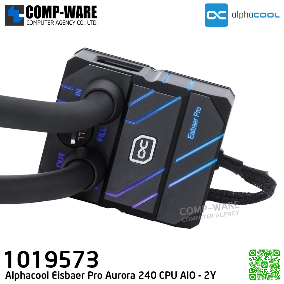 Alphacool Eisbaer Pro Aurora 240 CPU AIO - LIQUID COOLER - 1019573 - 2Y Warranty