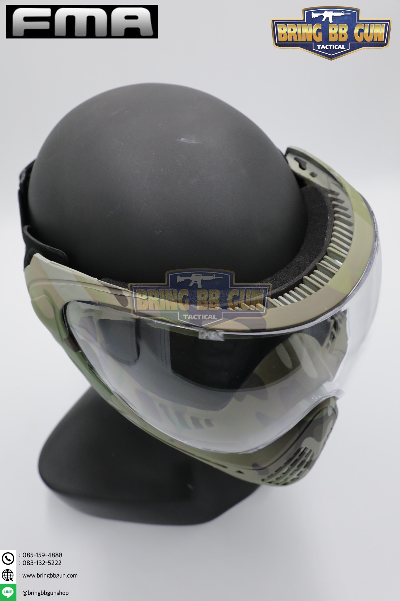 หน้ากาก F1 ยี่ห้อ FMA รุ่น เลนส์1ชั้น หน้ากากลายพราง