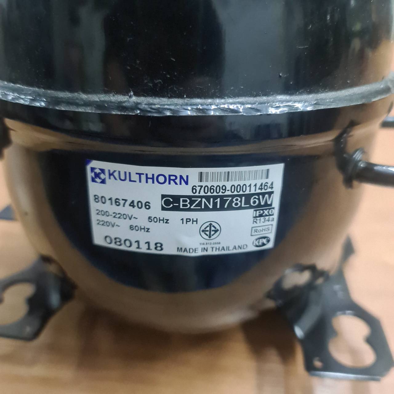 0000647 คอมเพรสเซอร์ ตู้เย็น ตู้แช่ รุ่น C-BZN178L6W น้ำยา R134a