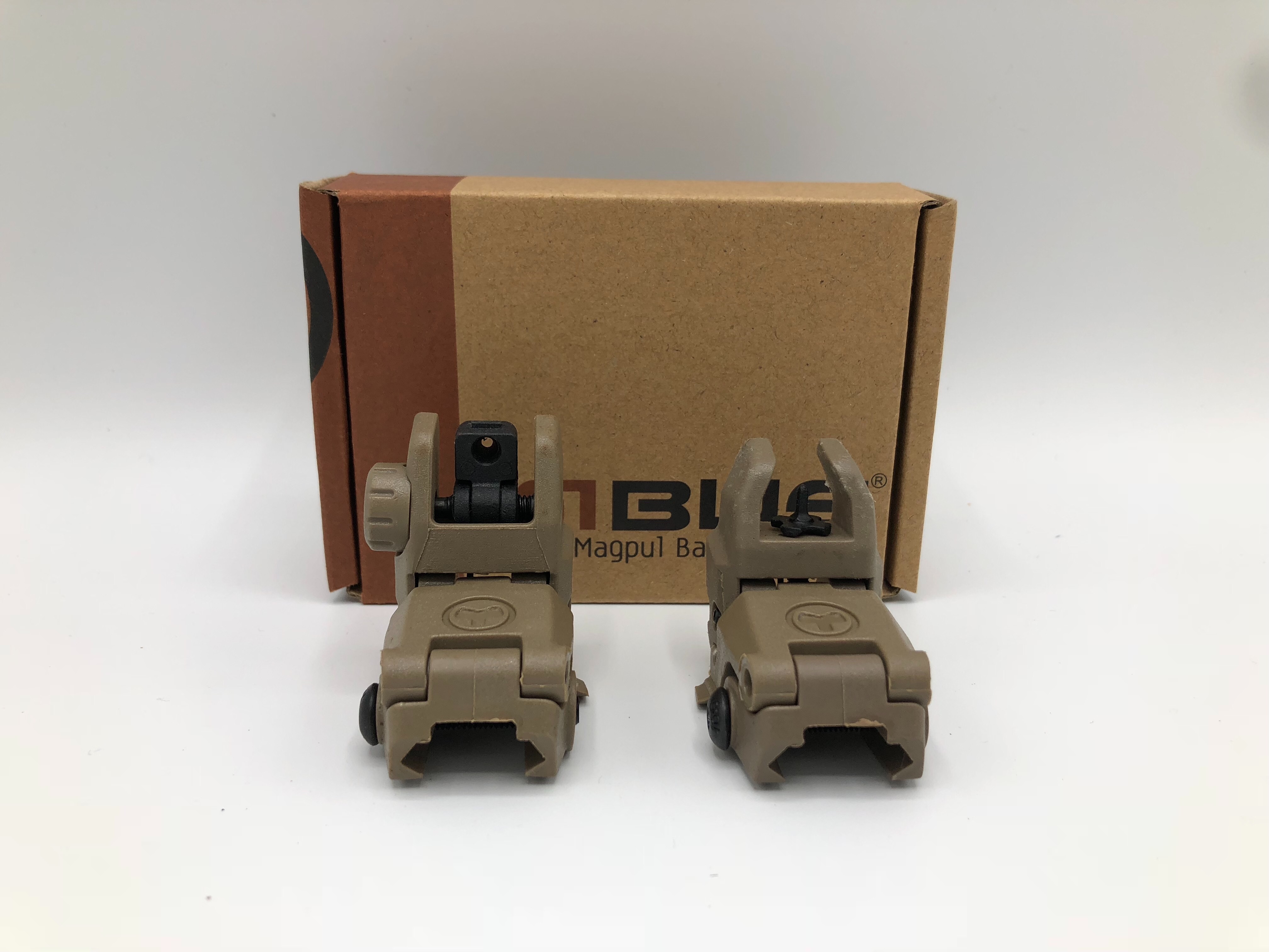 ศูนย์หน้า-หลังพับได้แบบพลาสติก ทรงMagpul รุ่น MBUS