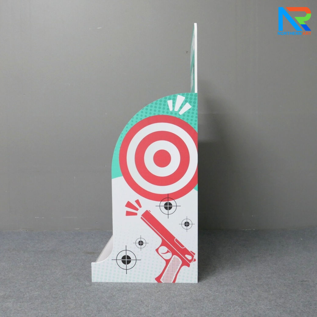 เกมส์ยิงเป้าหมุน เป้าหมุน 360 องศา จำนวน 10 เป้า จอ LED นับคะแนน พร้อมปืนกระสุนโฟม 1 ชุด