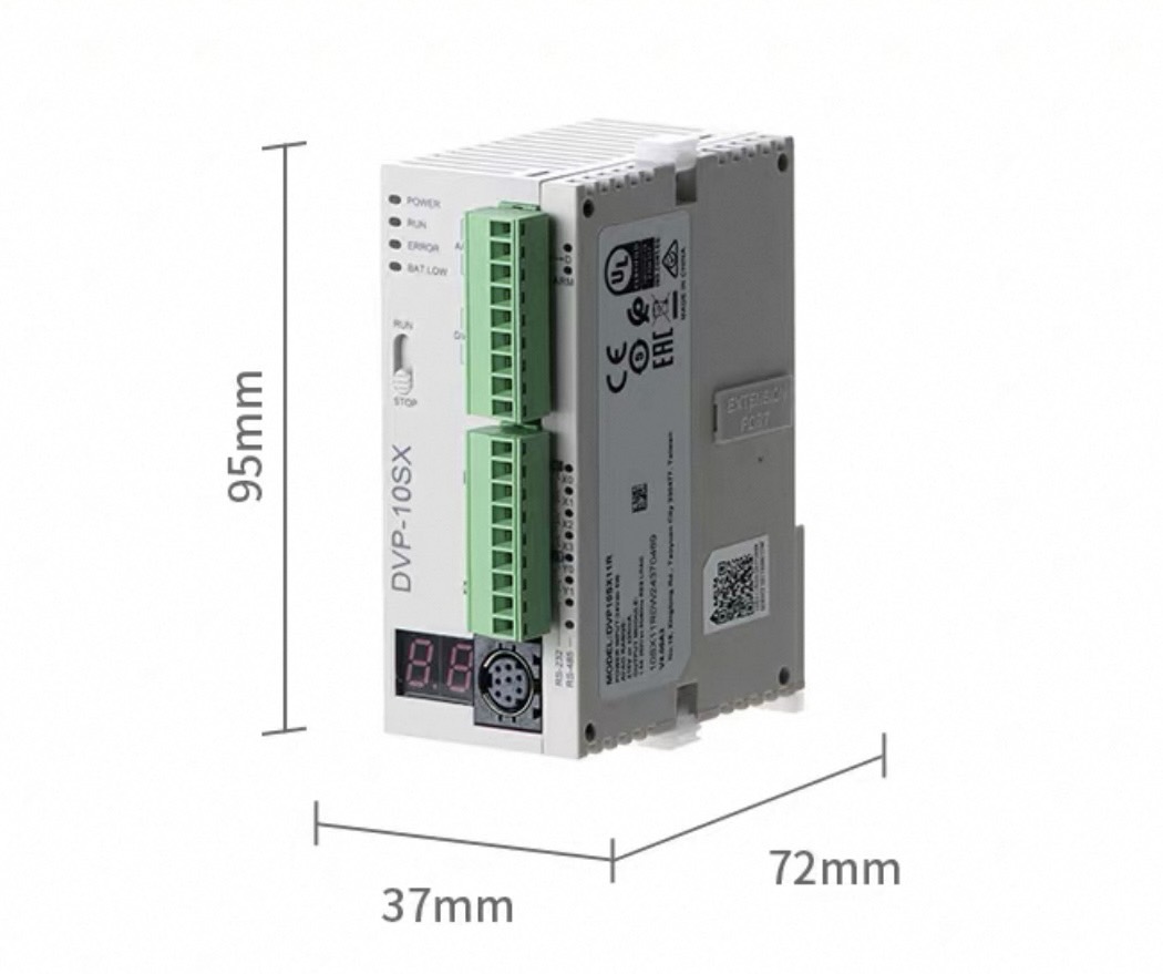 Delta PLC DVP10SX11R Input 4DI,2AI / Output 2DI,2AO 24V (Relay)