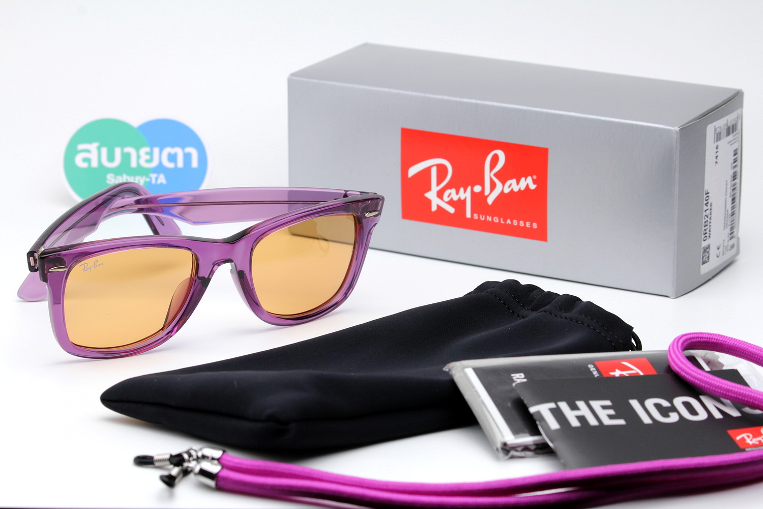 RayBan Wayfarer RB2140F 661313 COLORBLOCK