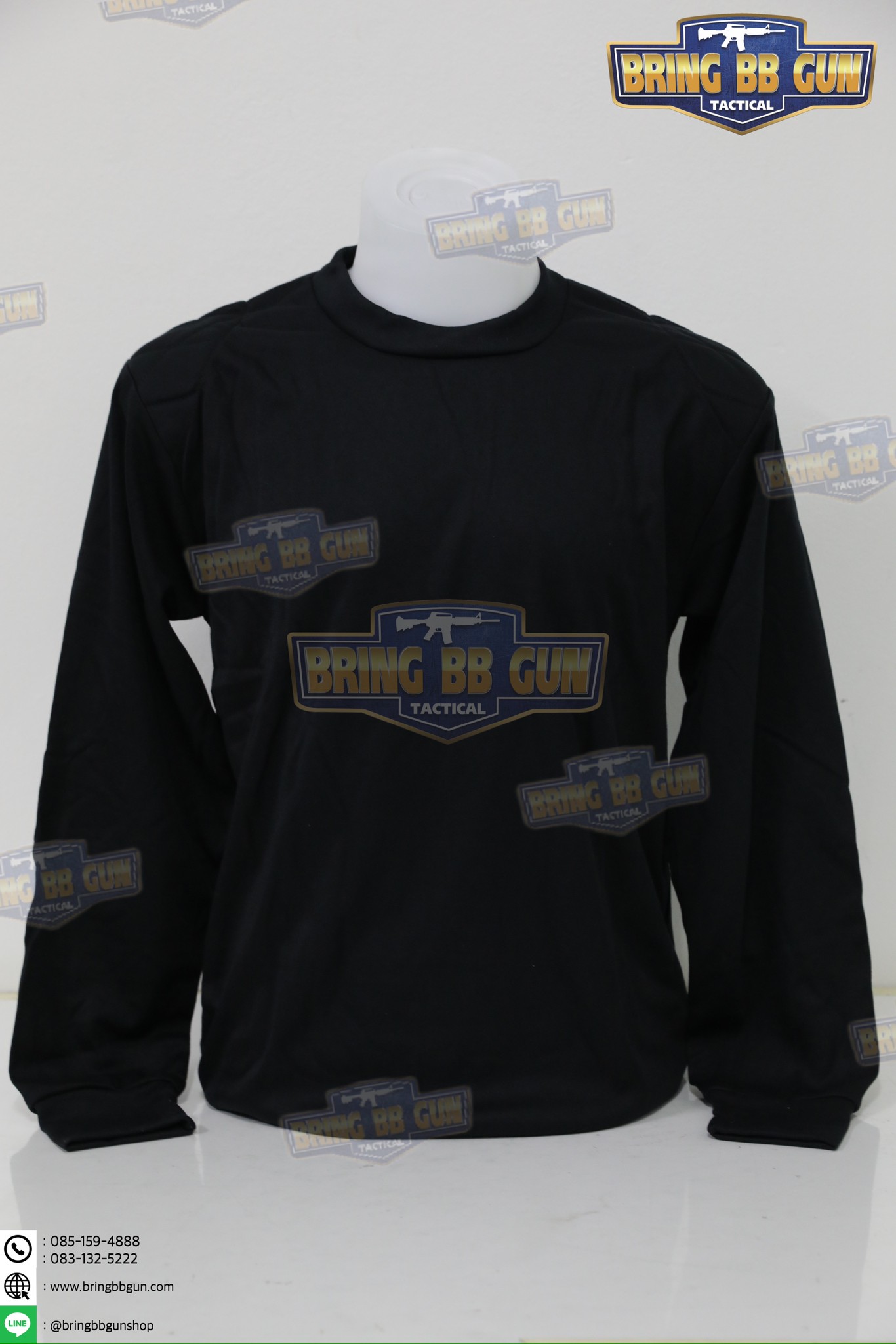 เสื้อยืดแขนยาว บุไหล่ คอกลม (ผ้า TC)