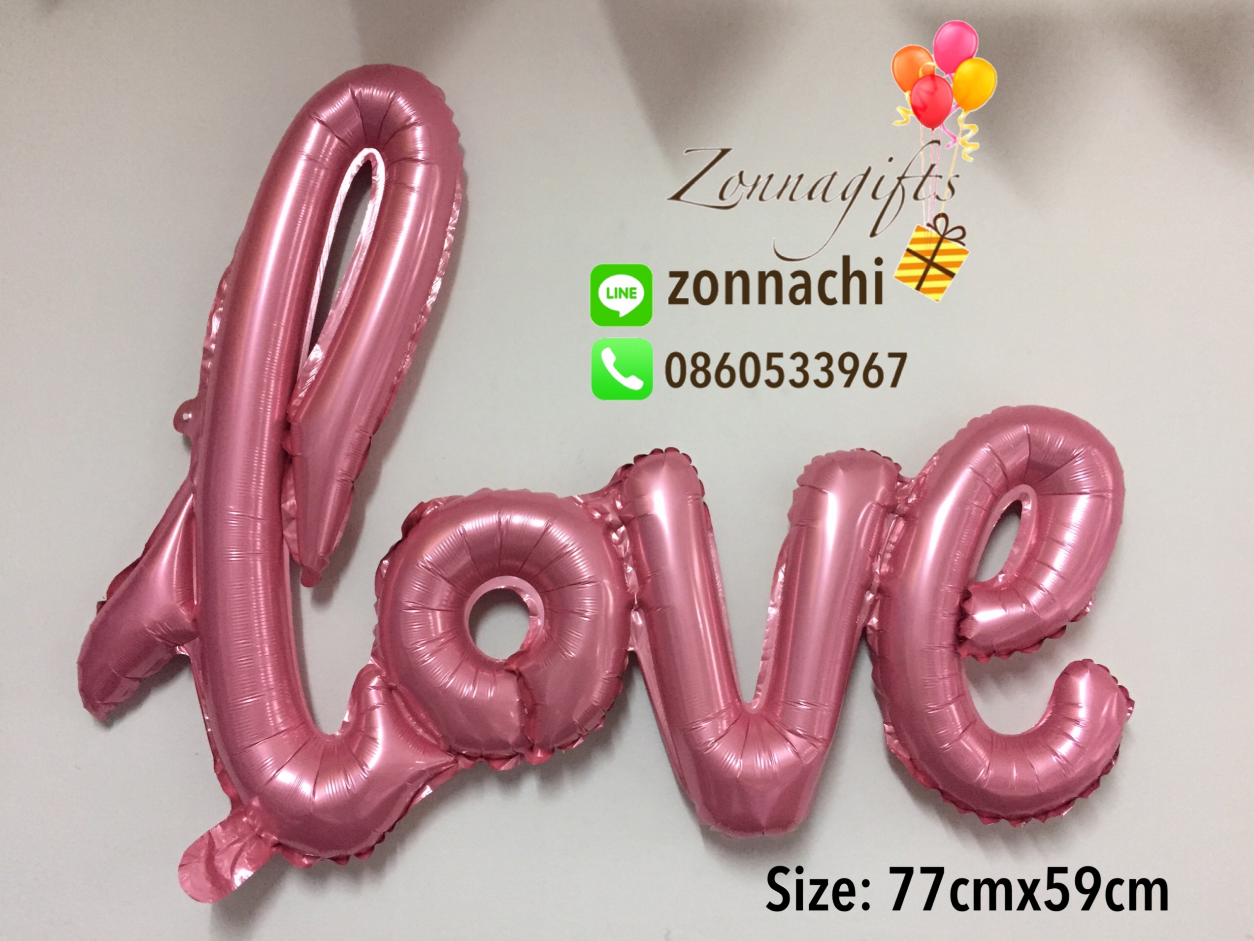 ลูกโป่งฟอยล์love