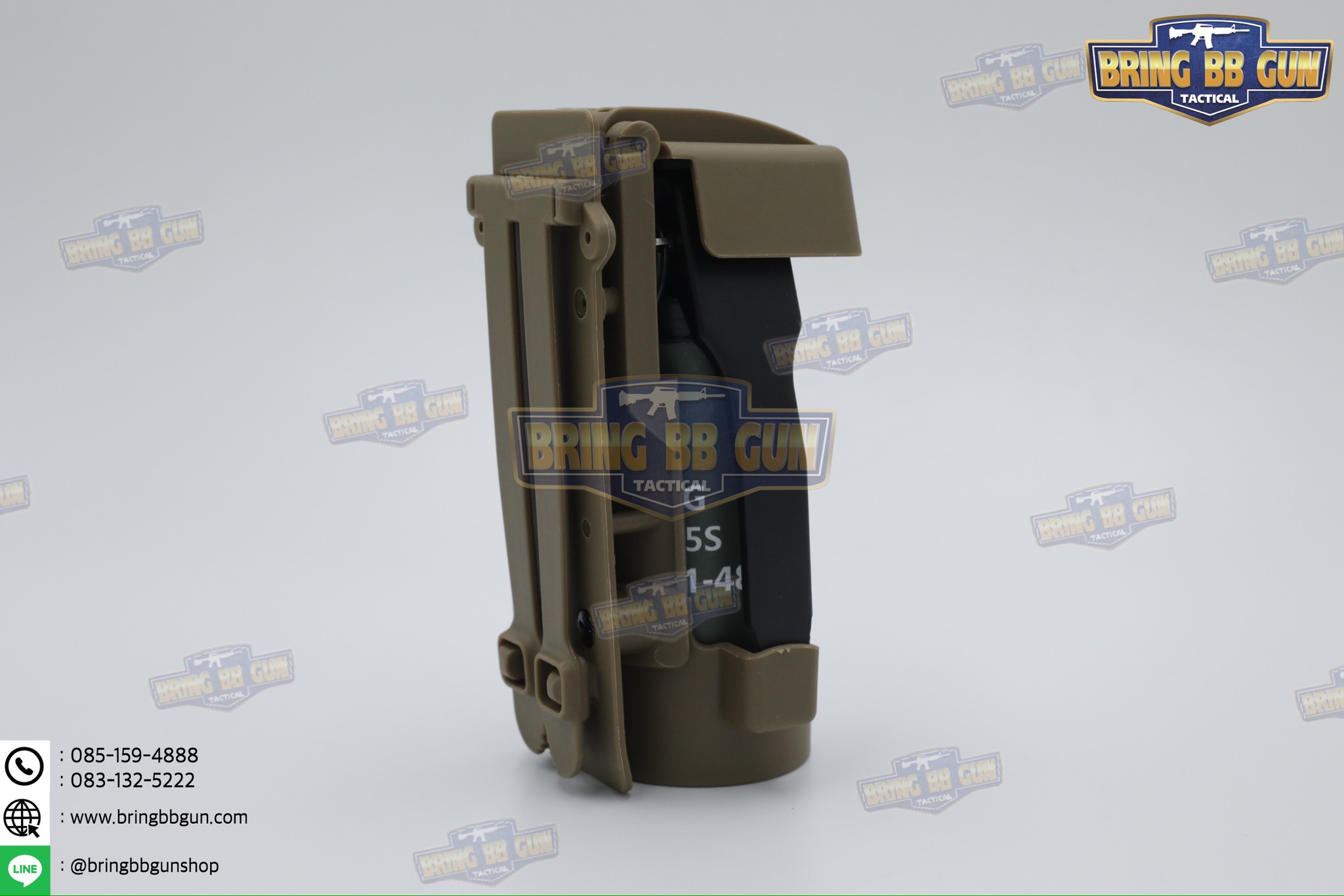 ระเบิดควัน แบบ Dummy + Smoke Grenade Pouch (ระเบิดควัน + ซองใส่ระเบิดควันแบบปลดไว) (Smoke Grenade) (Gernade Pouch) (Quick Release Grenade Pouch)