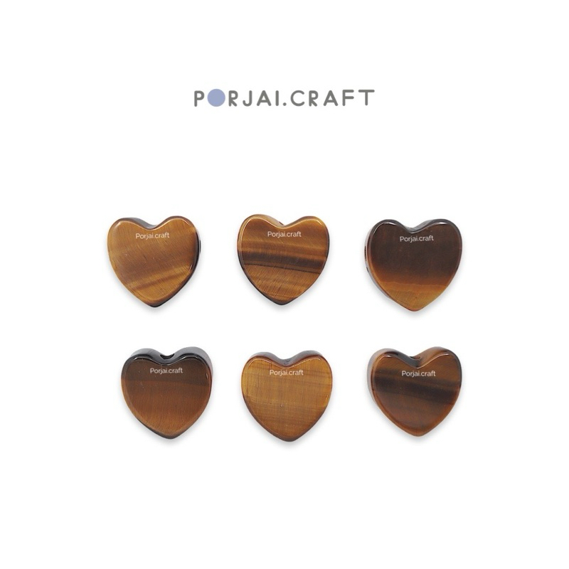 Yellow Tiger’s Eye Heart Beads ลูกปัดหัวใจไทเกอร์อาย 10mm