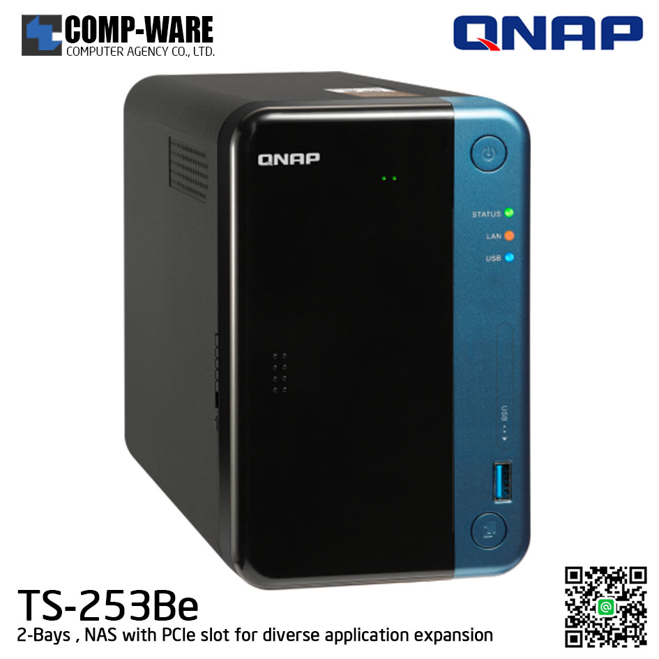 QNAP NAS (2-Bay) TS-253Be (2GB RAM up to 8GB), no HDD