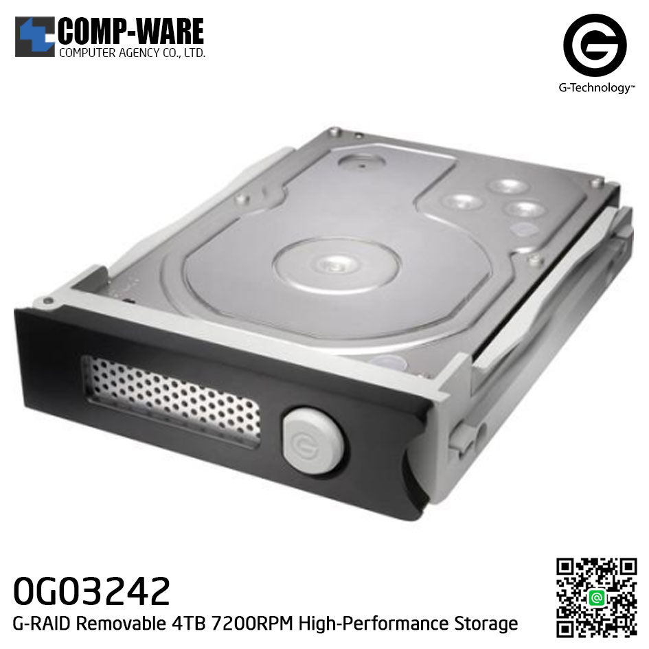 G-Technology G-RAID Removable 4TB 7200RPM High-Performance Removable Drive Storage System - 0G03242