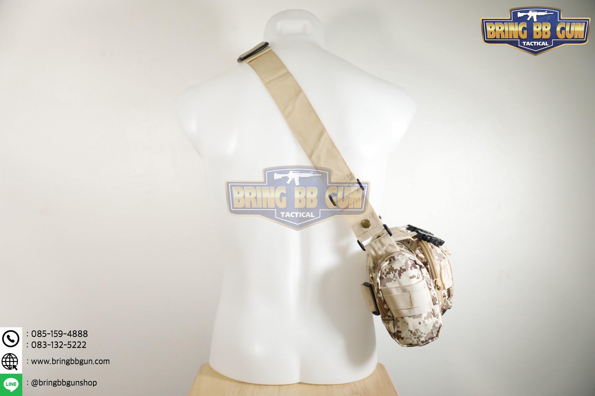 กระเป๋าสะพายข้าง+คาดเอว รุ่น กระเพาะหมูเล็ก