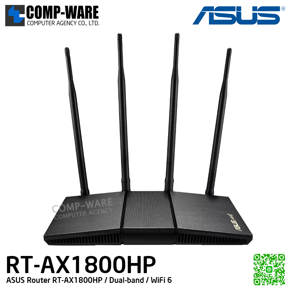 ASUS Router RT-AX1800HP / Dual-band / WiFi 6 - 3Y Warranty