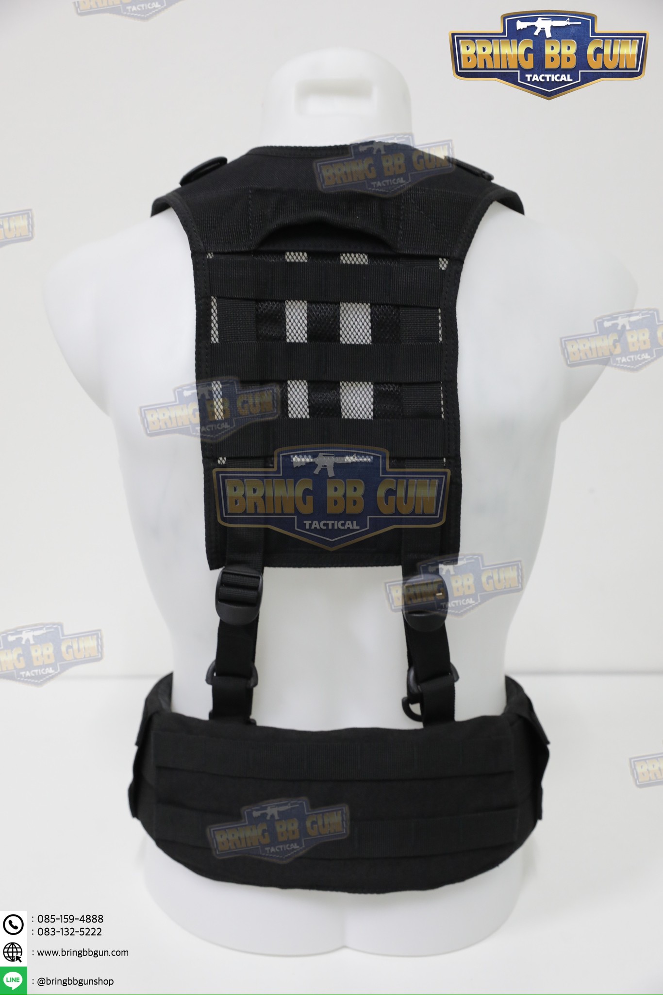 เข็มขัดสนามแบบนวม + สายโยงบ่า (เข็มขัดสนามใส่อุปกรณ์) (เข็มขัดยุทธวิธี) (Tactical Belt) (สายโยงบ่า) (สายเก่ง) (Belt Suspenders)