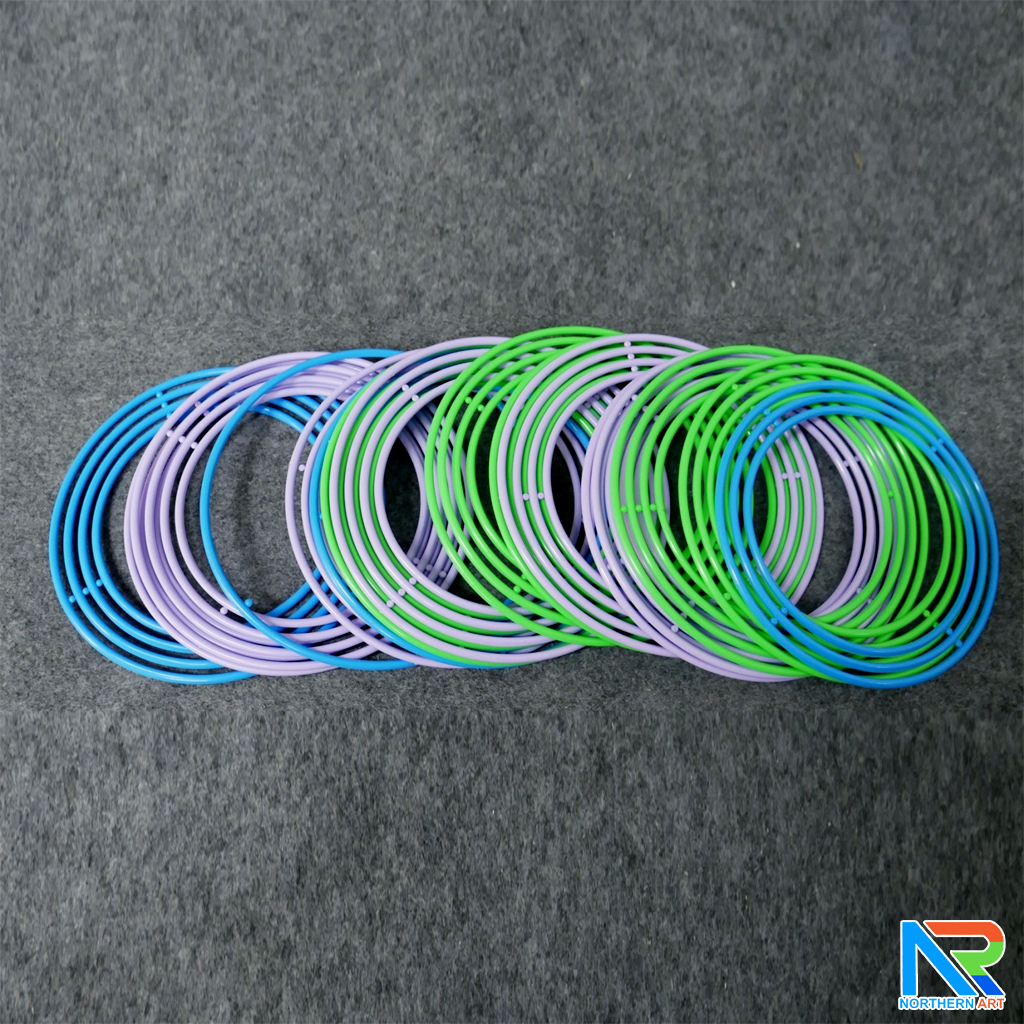 เช่าตู้เกมส์โยนห่วง พร้อมแท่นตั้ง12 อัน ขนาด (W) 80 x (L)76 x (H)163 cm. และห่วง 36 อัน (คละสี คละขนาด) พร้อมงานพิมพ์