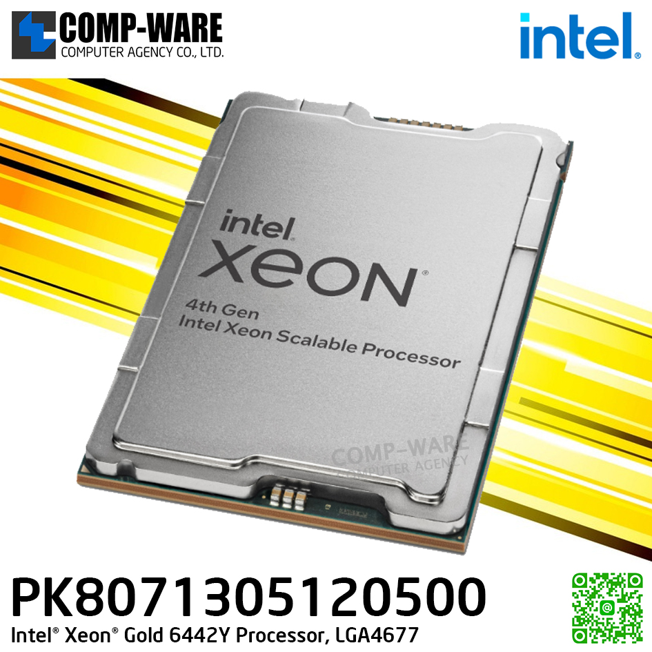 CPU Intel Xeon Gold 6442Y , 24C/48T LGA4677, 2.60GHz, 60MB Cache Processor PK8071305120500 (Tray , No Heatsink) - 1Y Warranty