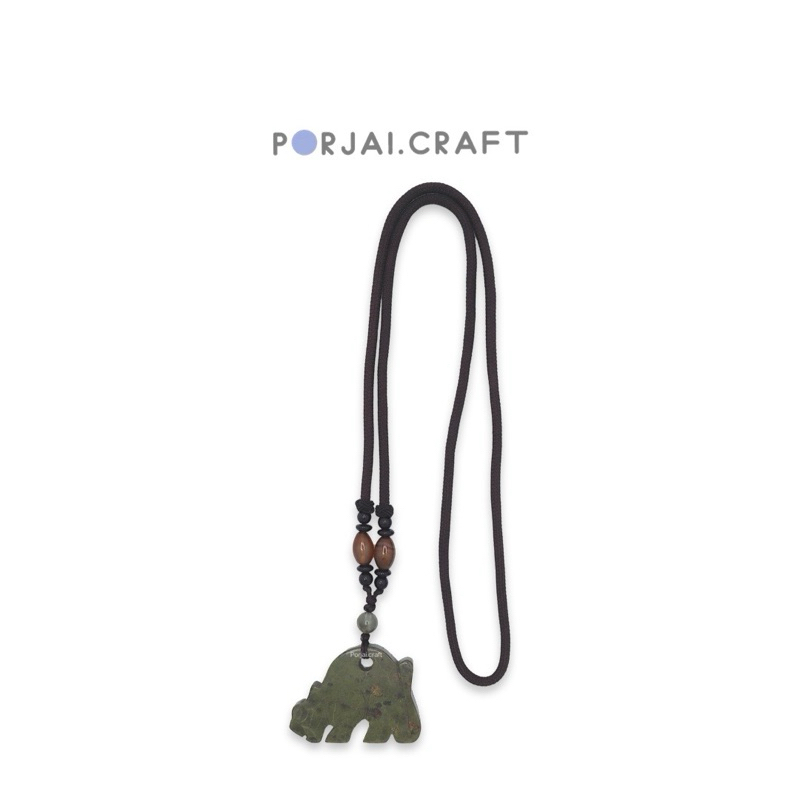 Green Jasper Puma Necklace สร้อยคอแจสเปอร์ พูมา