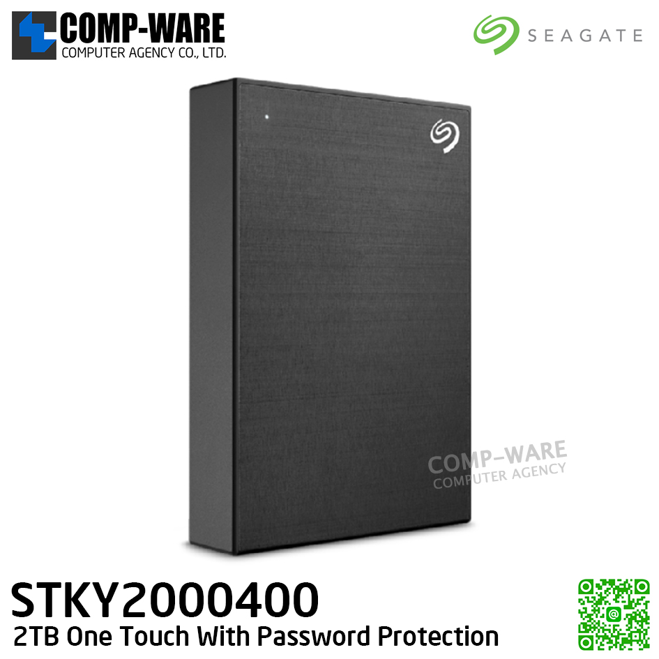 Seagate One Touch With Password Protection 2TB (Black) External HDD 2.5" - STKY2000400 / 3Y Warranty