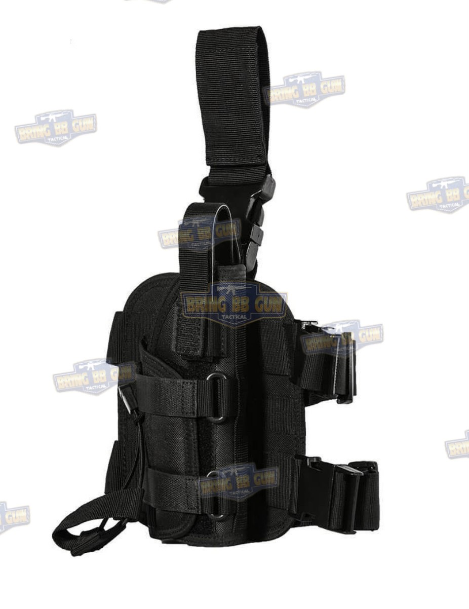 ซองปืนผ้า+เพลทรัดต้นขา ผ้า 1000D (สามารถใส่ปืนได้ทุกรุ่น) (ซองปืนรัดขา มีเพลทรองต้นขา ผ้า 1000D)