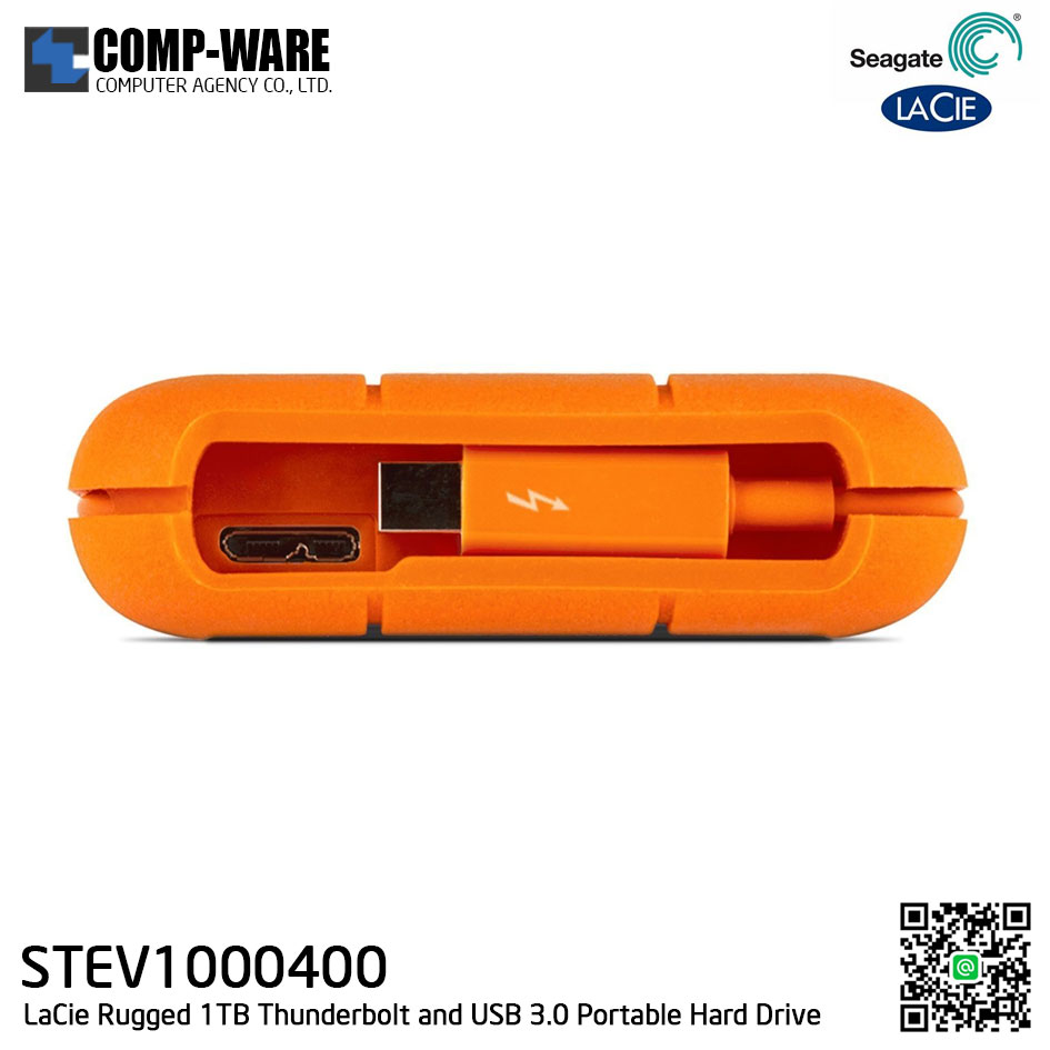 Seagate LaCie 1TB Rugged 1TB Thunderbolt and USB 3.0 Portable Hard Drive - STEV1000400